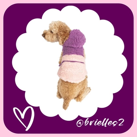 🐶 3 Sizes Available 🐶 New Justice Pet Polyester Sherpa Dog Hoodie, Purple - Picture 3 of 12